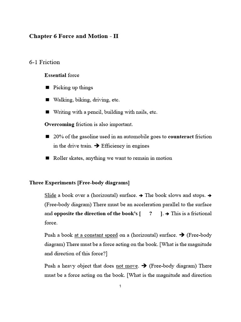 Understanding Friction and Motion | PDF | Friction | Force