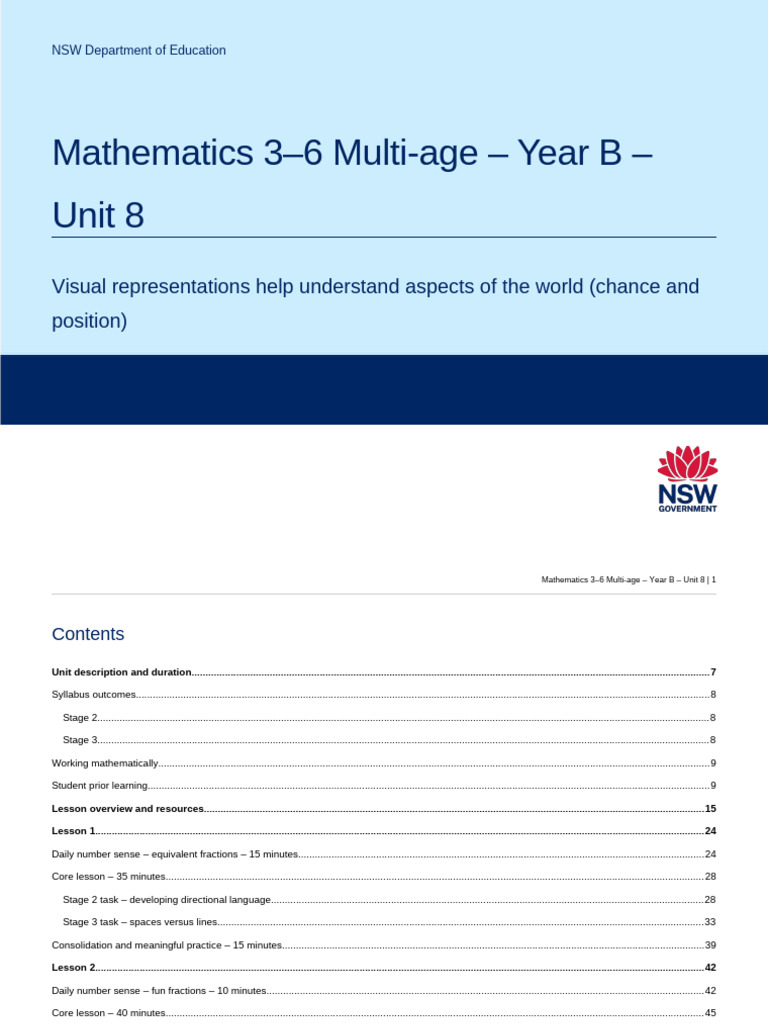 Mathematics 3 6 Multi Age Year B Unit 08 | PDF | Cartesian Coordinate ...