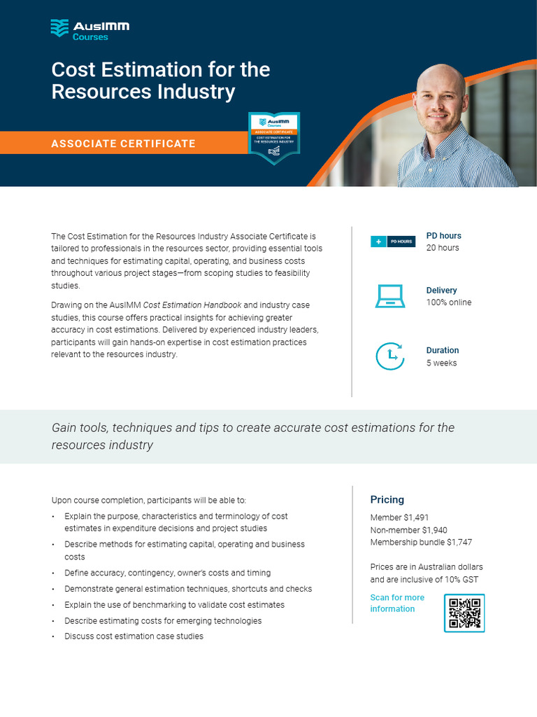 Cost Estimation Course for Resources Industry | PDF