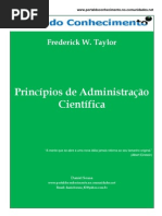 Princípios de Administração Científica - Frederick W. Taylor