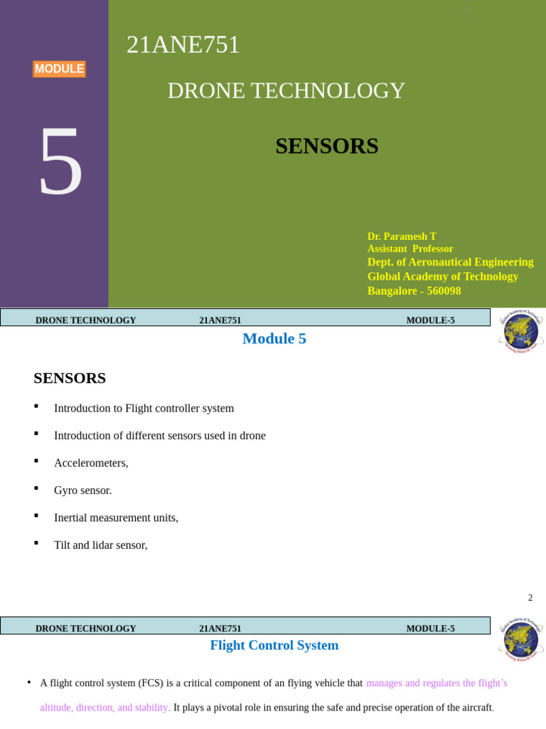 Drone Sensors and Flight Control Systems | PDF | Gyroscope | Inertial ...