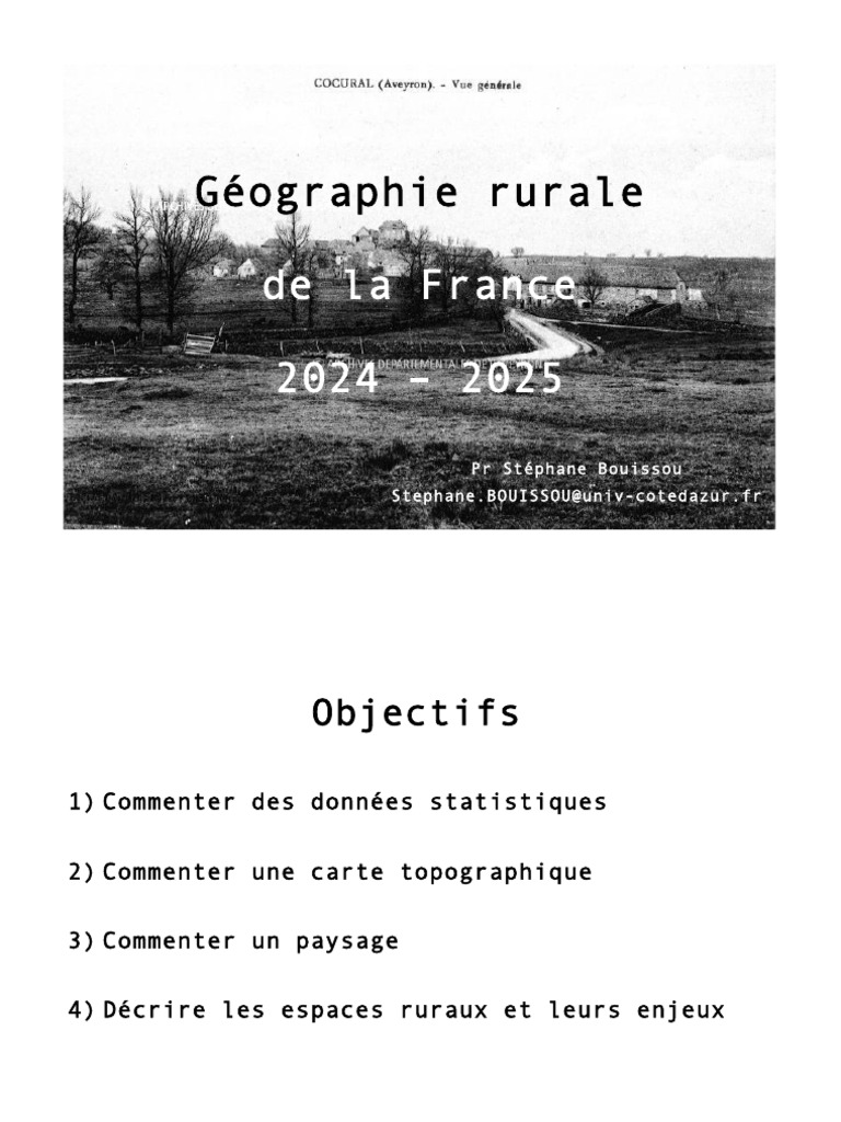 Géographie des espaces ruraux en France | PDF | Agriculture intensive ...