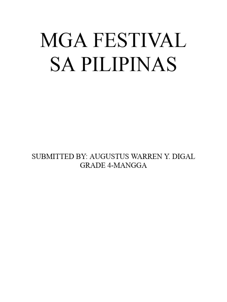 Mga Festival Sa Pilipinas | PDF