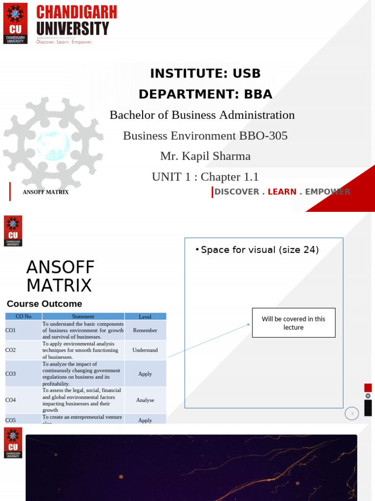 1.13 - Ansoff Matrix | PDF
