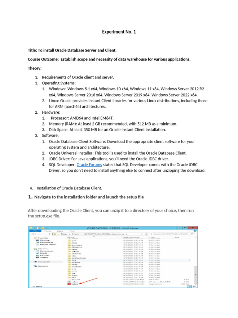 Oracle Client Installation Guide | PDF | Databases | Microsoft Windows