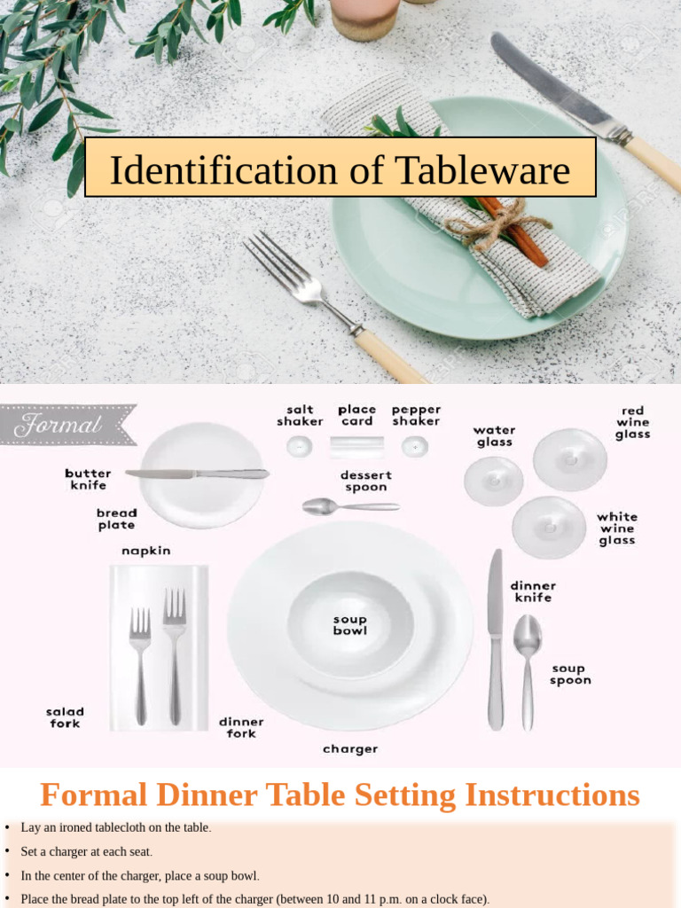 Identification of Tableware | PDF | Tableware | Spoon