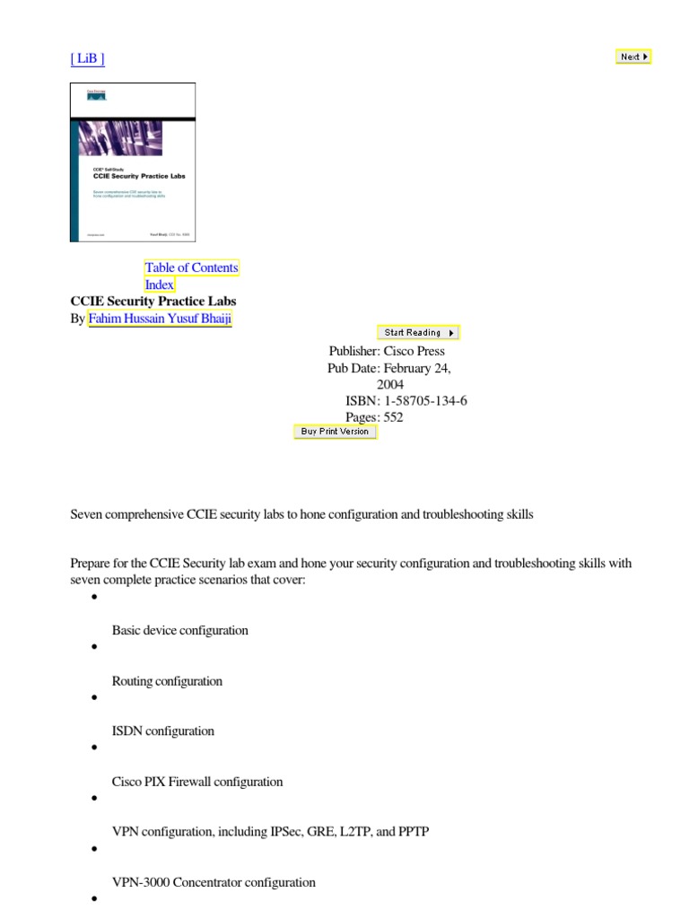 Cisco Press Ccie Security Practice | PDF | Network Switch | Computer ...