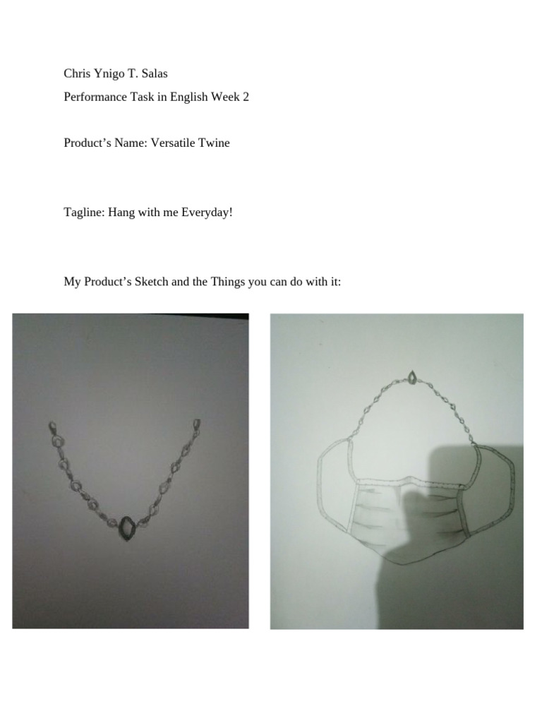Performance Task in English Week 2 | PDF