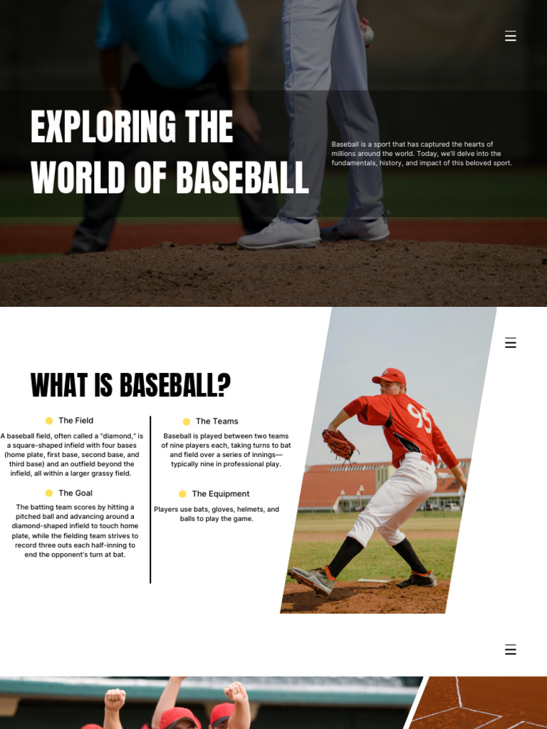 Understanding Baseball: History & Gameplay | PDF | Baseball Field | Pitcher