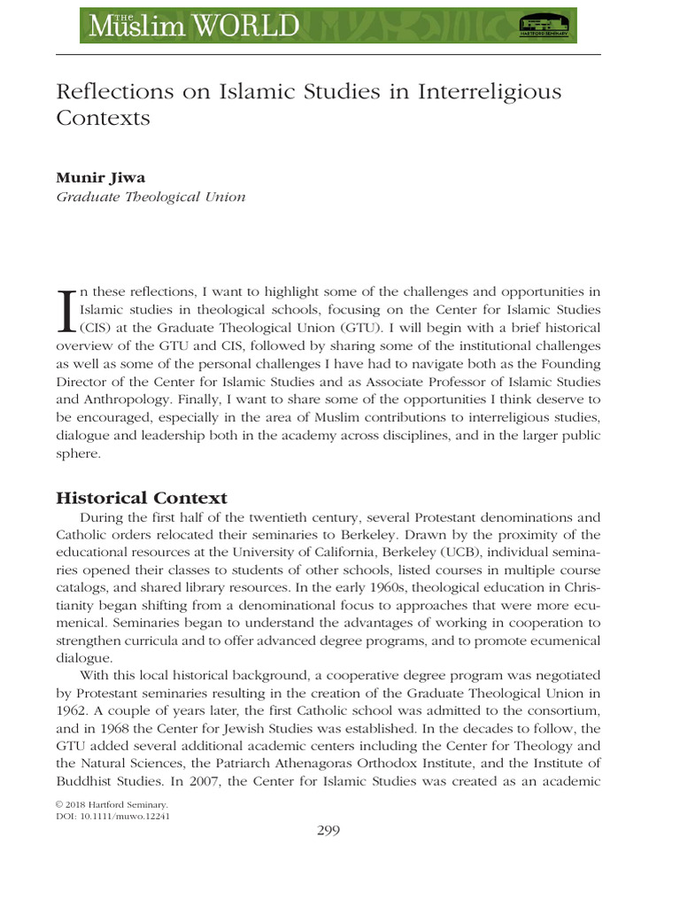 Challenges and Opportunities in Islamic Studies | PDF | Hijab
