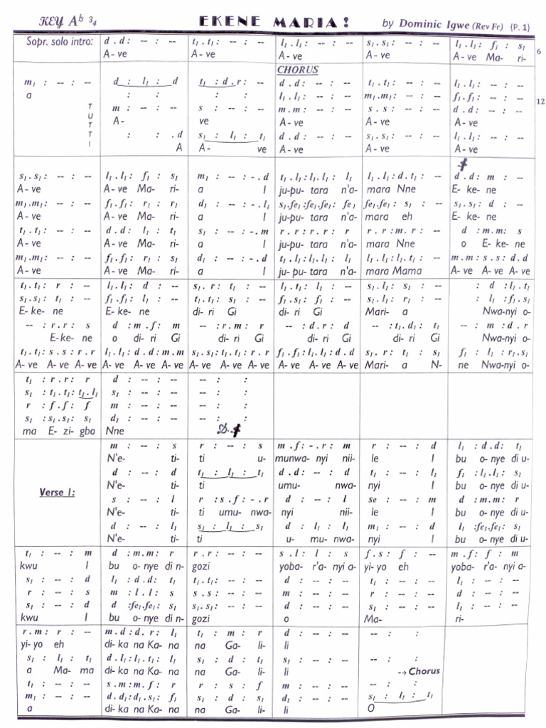 Ekene Maria Choir Script | PDF