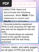 PPE Training Pre-Test and Answers | PDF | Personal Protective Equipment ...