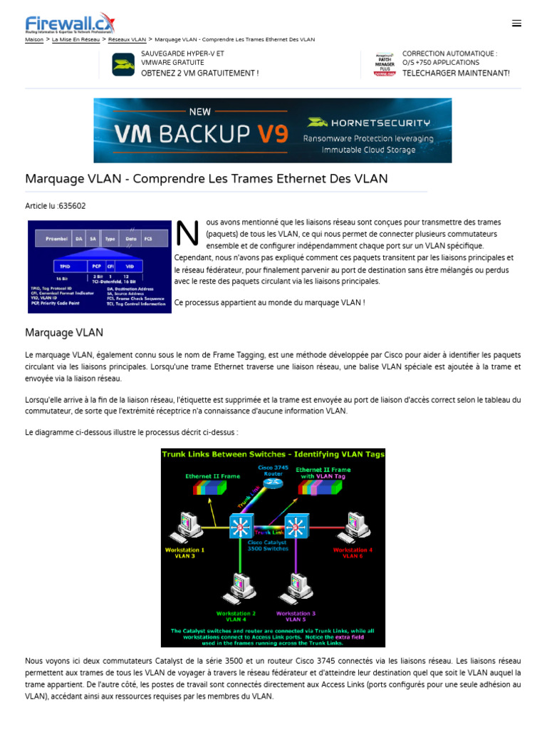 Marquage VLAN et Trames Ethernet expliqués | PDF | Ethernet | Standards ...