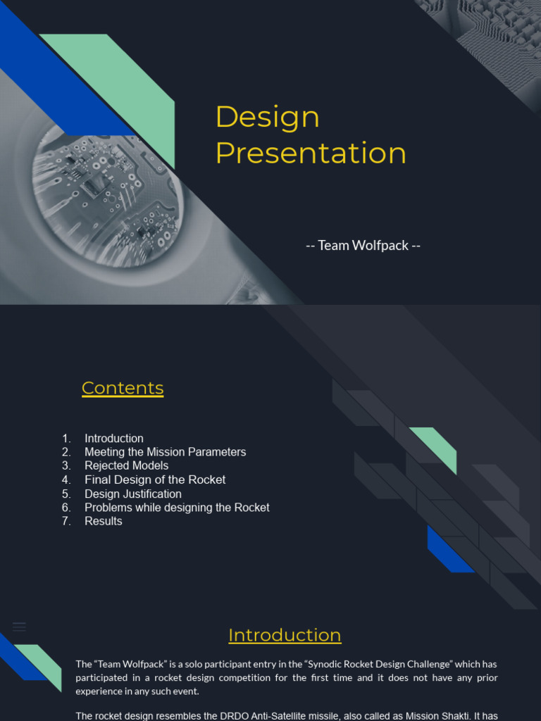 Design Presentation For Open Rocket Competition | PDF | Rocket | Flight