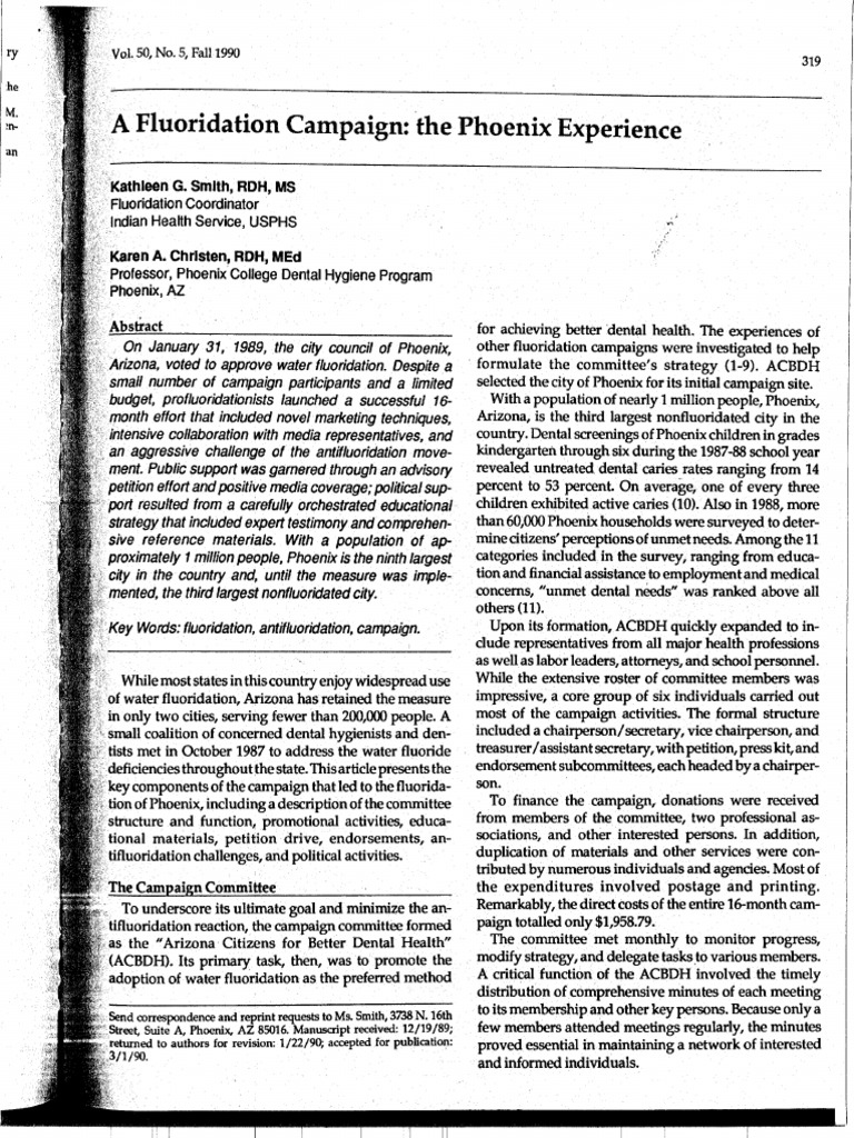9 +Smith+ +Phoenix+Fluoridation+Campaign | PDF