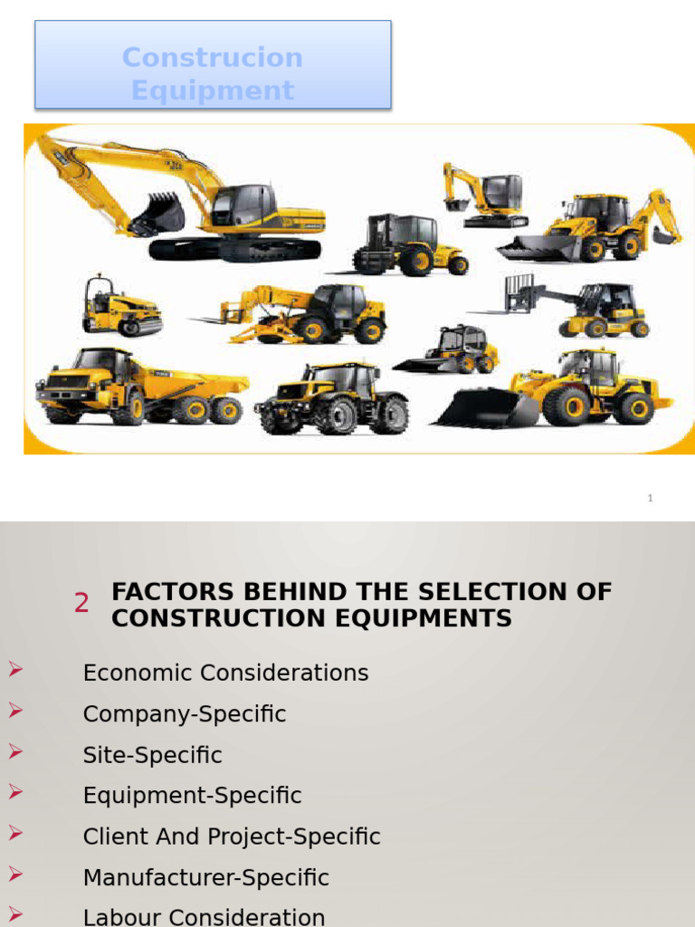 construction equipments | PDF | Crane (Machine) | Mill (Grinding)