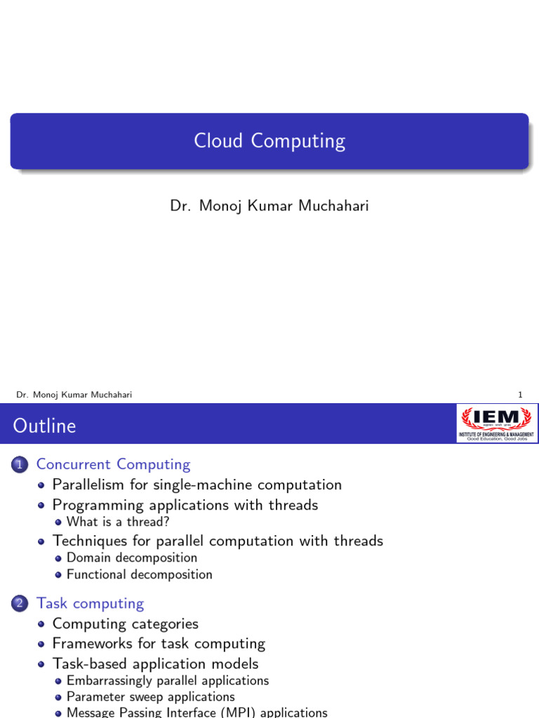 Understanding Cloud Computing Concepts | PDF | Message Passing ...