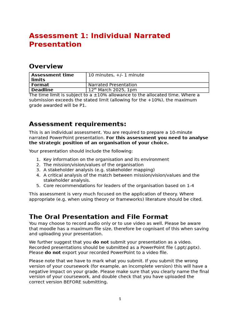 Individual Narrated Presentation Guide | PDF | Citation | Knowledge