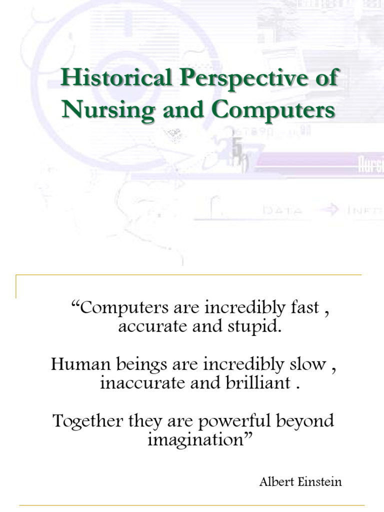 Nursing Informatics: A Historical Overview | PDF | Health Informatics ...