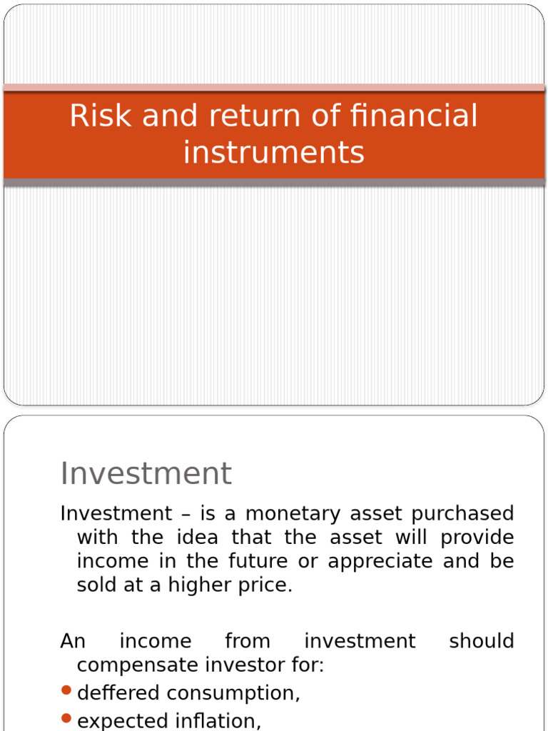 Financial Instruments: Risk & Return Analysis | PDF | Mean Squared ...