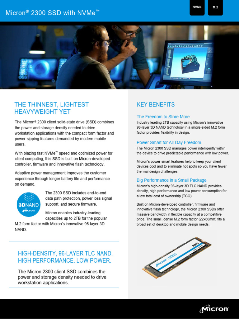 2300 Client Nvme SSD Product Brief Rev.A | PDF | Solid State Drive ...