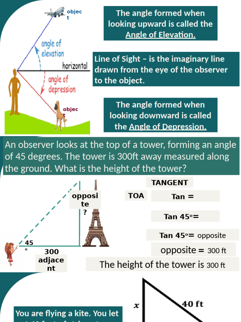 Understanding Angles of Elevation and Depression | PDF