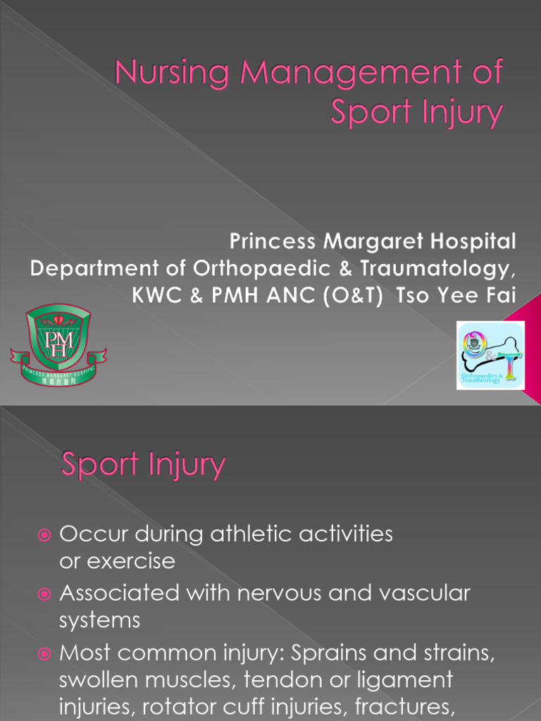 Nursing Management of Sports Injuries | PDF | Knee | Shoulder