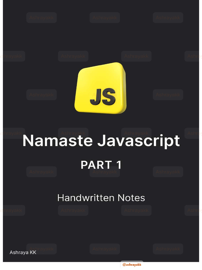 Namaste Js 1 | PDF