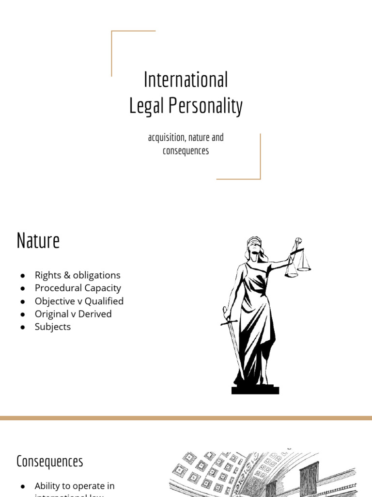 Legal Personality Presentation | PDF
