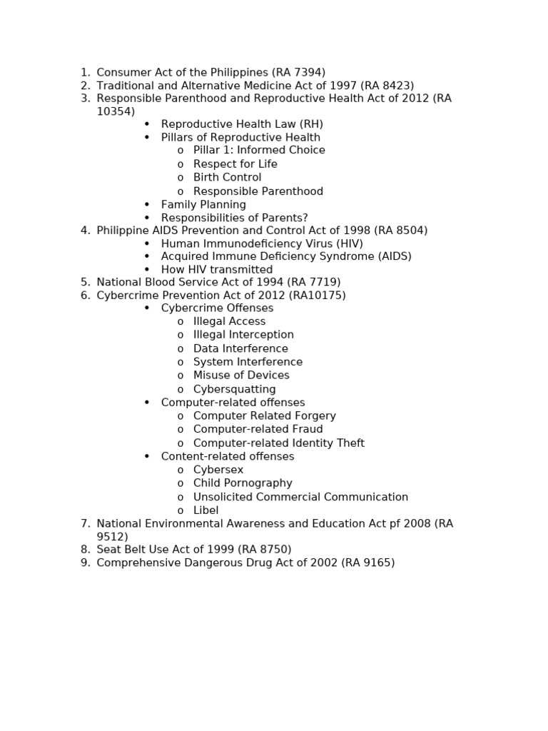 Overview of Philippine Consumer Laws | PDF
