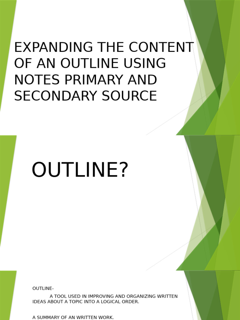 Enhancing Outlines with Notes | PDF