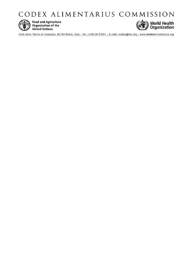 Codex Alimentarius Commission 39th Session Report | PDF | Vitamin E ...