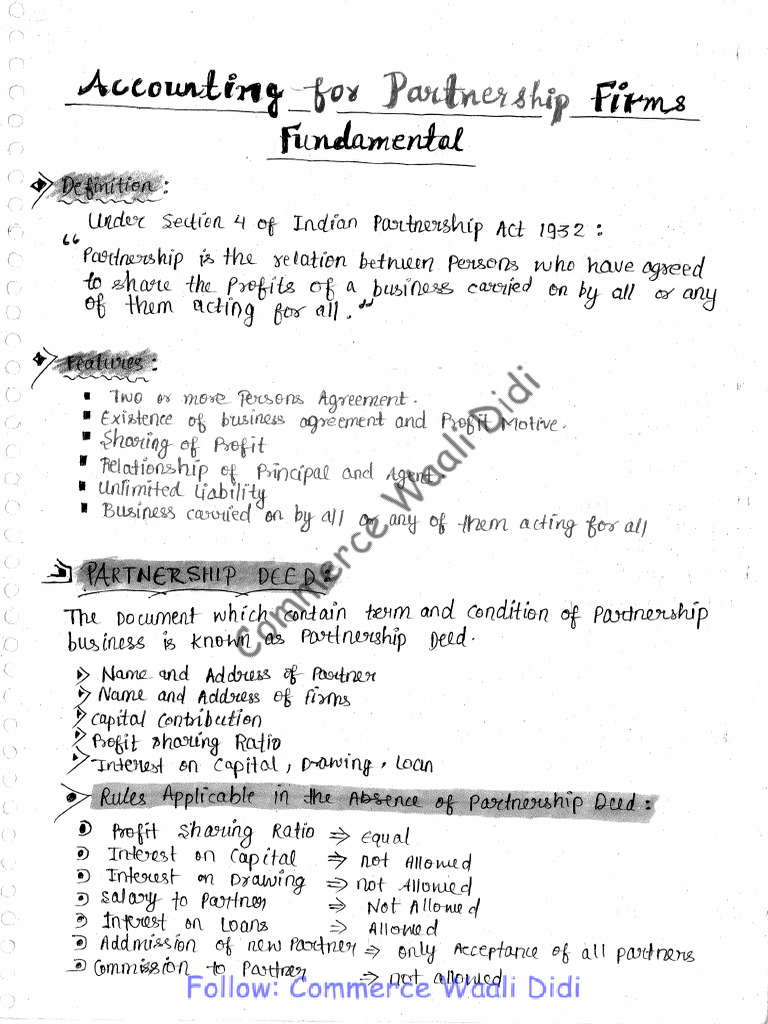 Accountancy Handwritten Notes by CWD | PDF