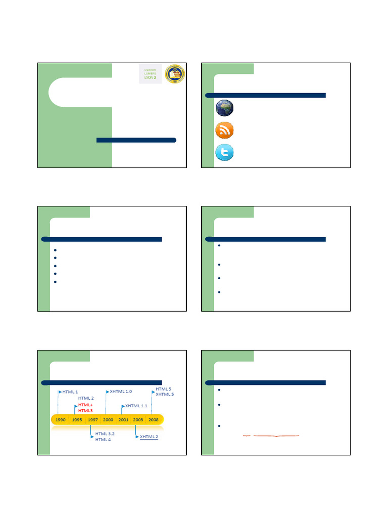 Introduction à la Programmation Web | PDF | XHTML | Html