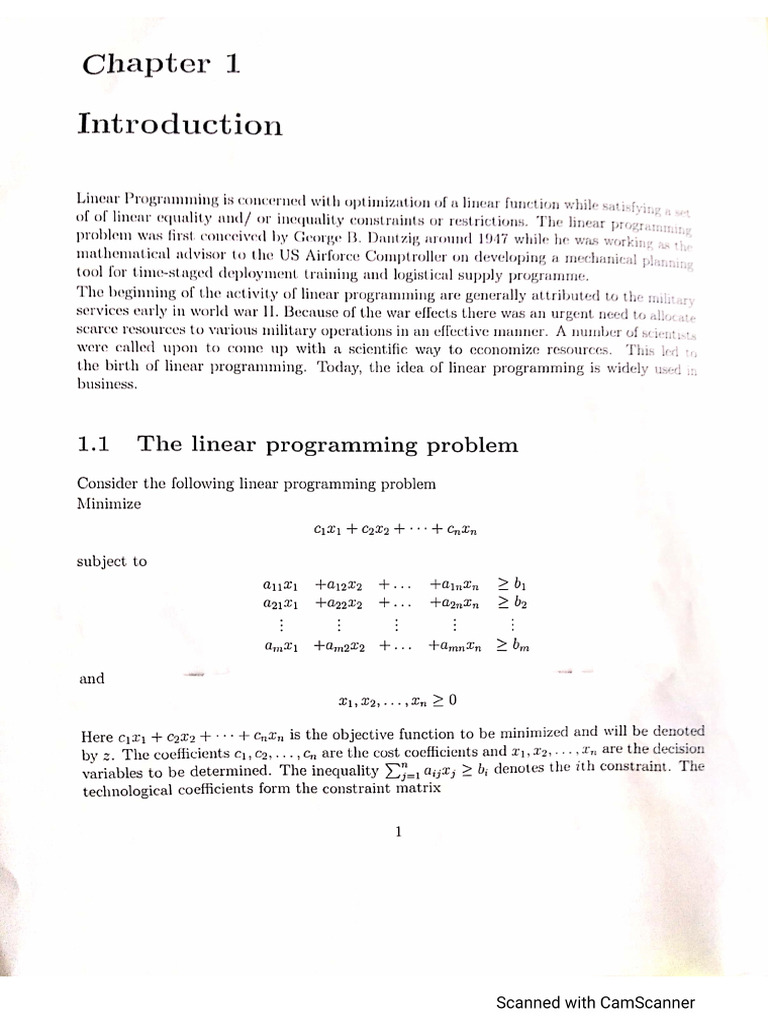 Linear Programming 1 | PDF