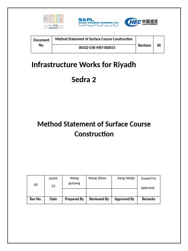 Riyadh Sedra 2 Surface Course Method | PDF | Road Surface | Road