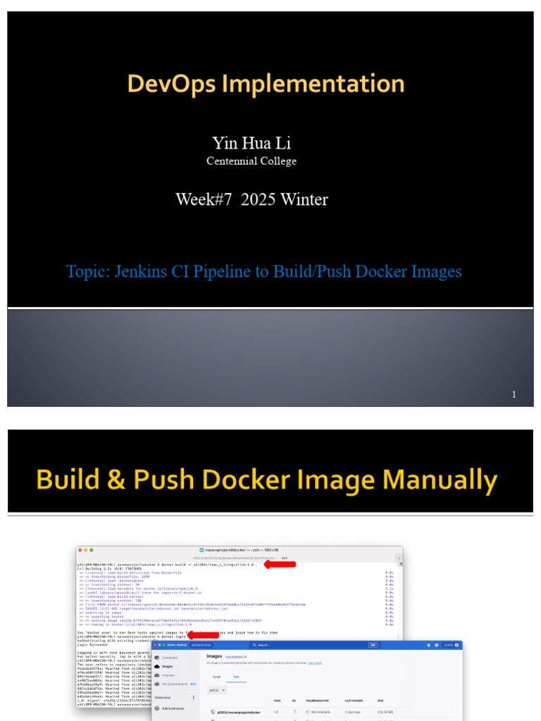 Jenkins CI Pipeline for Docker Images | PDF