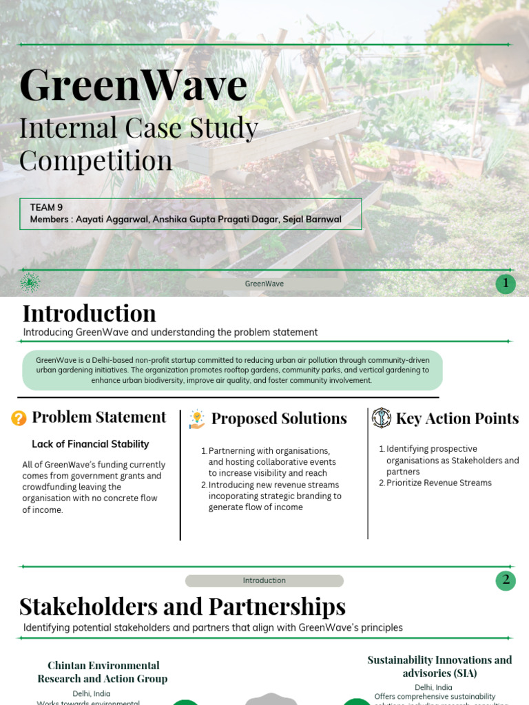 GreenWave: Urban Gardening Revenue Strategies | PDF | Sustainability ...