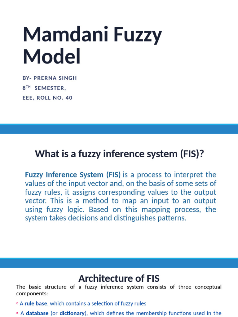 Overview of Mamdani Fuzzy Models | PDF | Fuzzy Logic | System