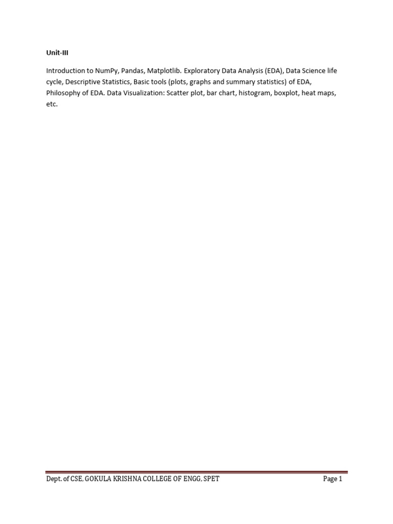 PP&DS UNIT III | PDF | Statistics | Data Analysis