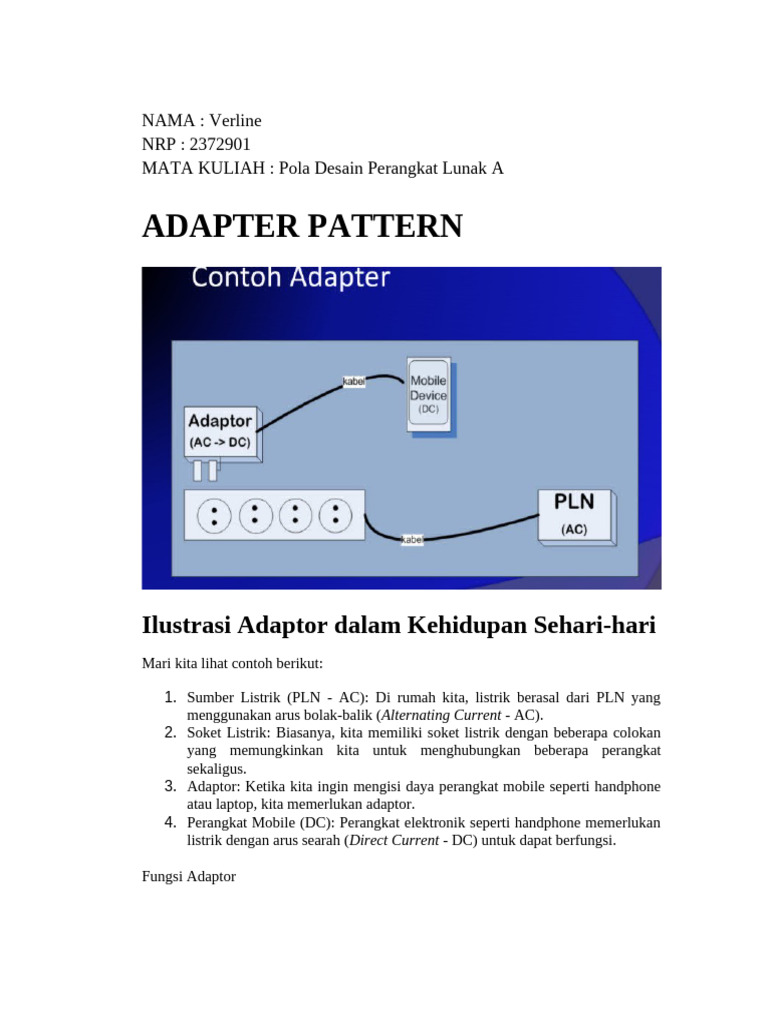 Penerapan Adapter Pattern dalam Pemrograman | PDF