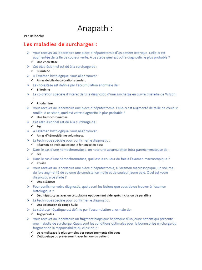 Anapath Belbachir 2 | PDF | Inflammation | Athérosclérose