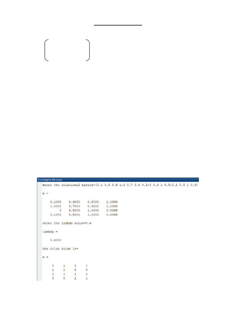 MATLAB Crisp Lambda Cut Set Analysis | PDF