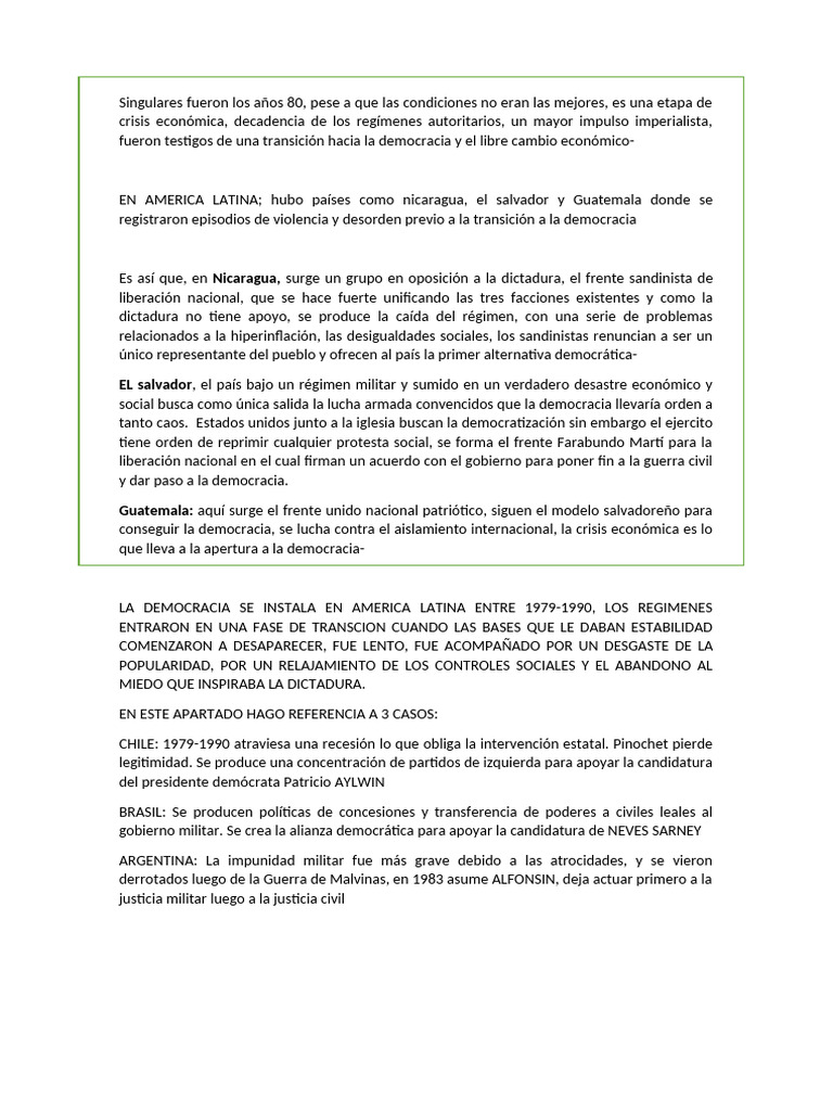 Crisis y Transición Democrática en América Latina | PDF | Democracia ...