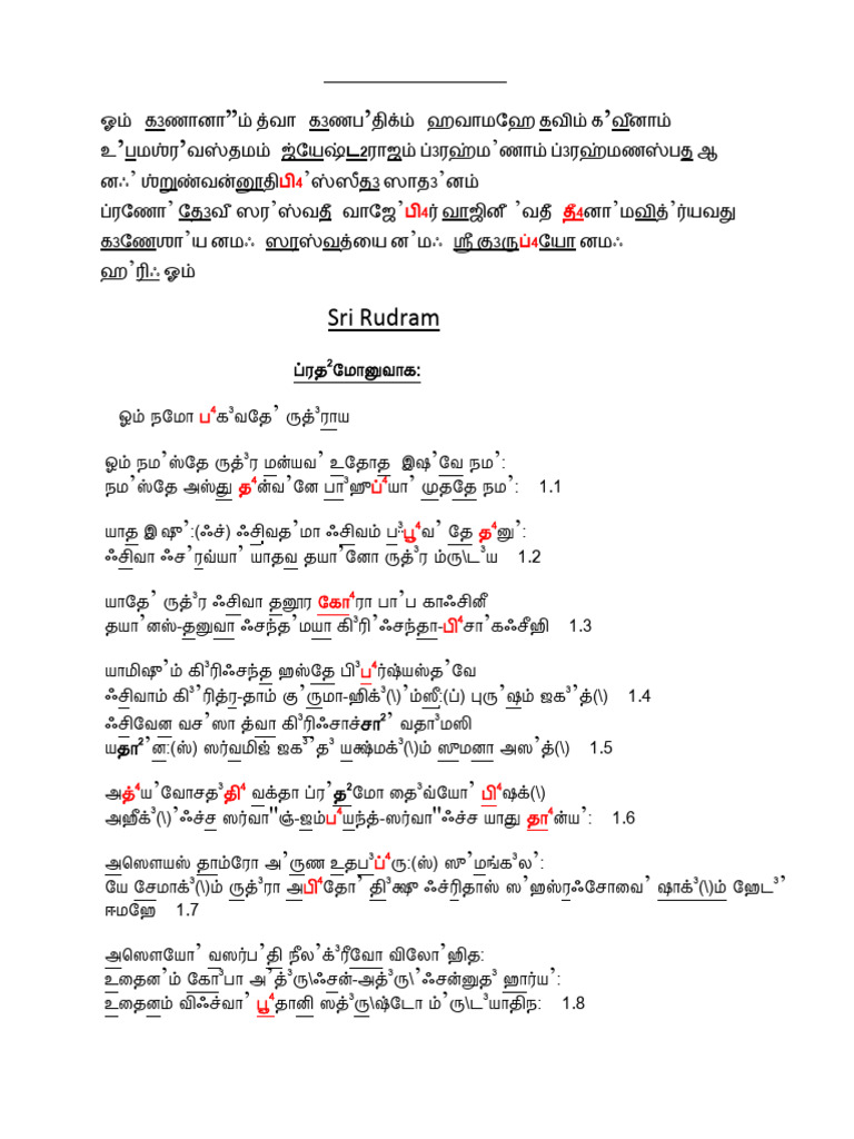 Rudram Namakam | PDF