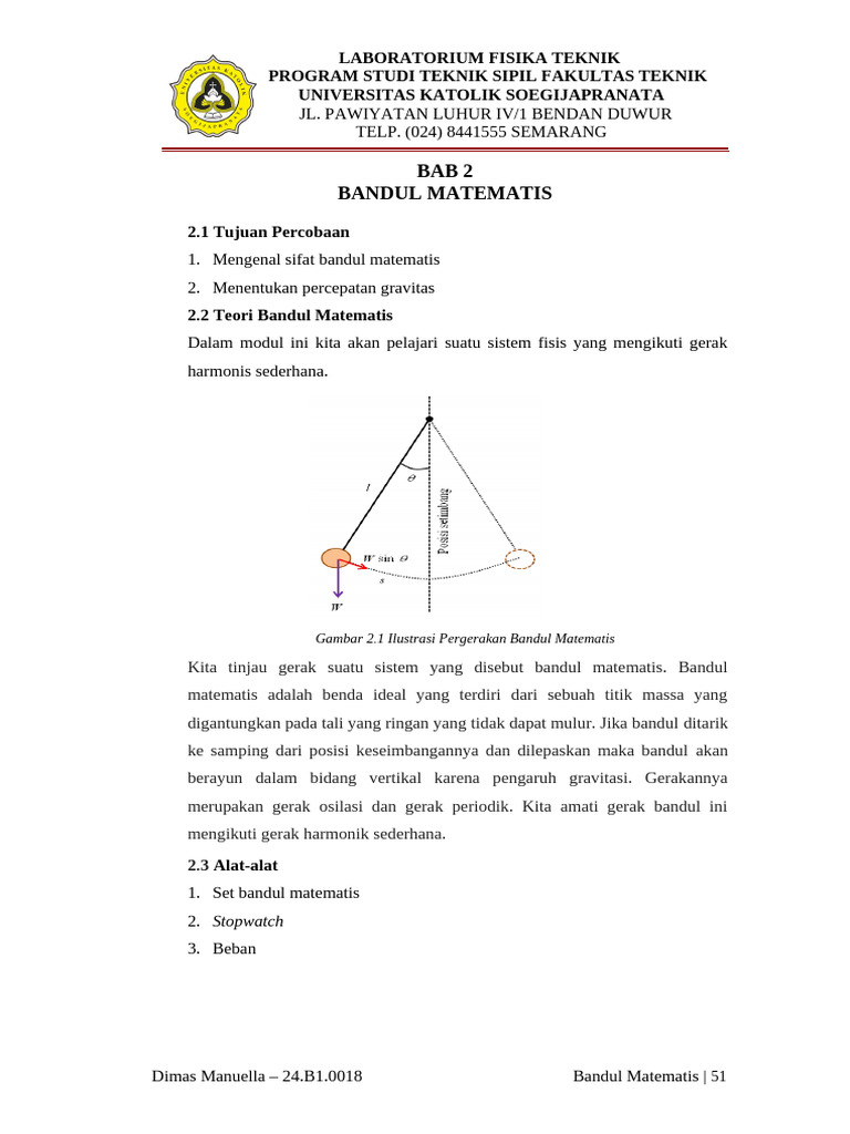 Bab 2 Bandul | PDF
