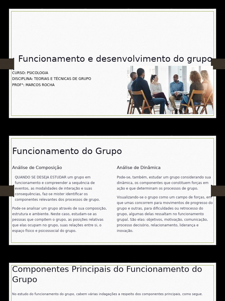Funcionamento e Dinâmica de Grupos | PDF | Liderança | Aprendizado