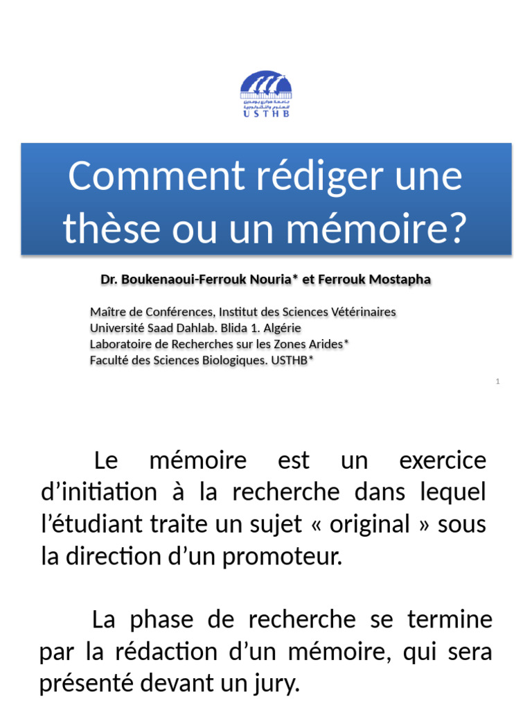 Comment Rédiger Un Mémoire Pdf Mémoire