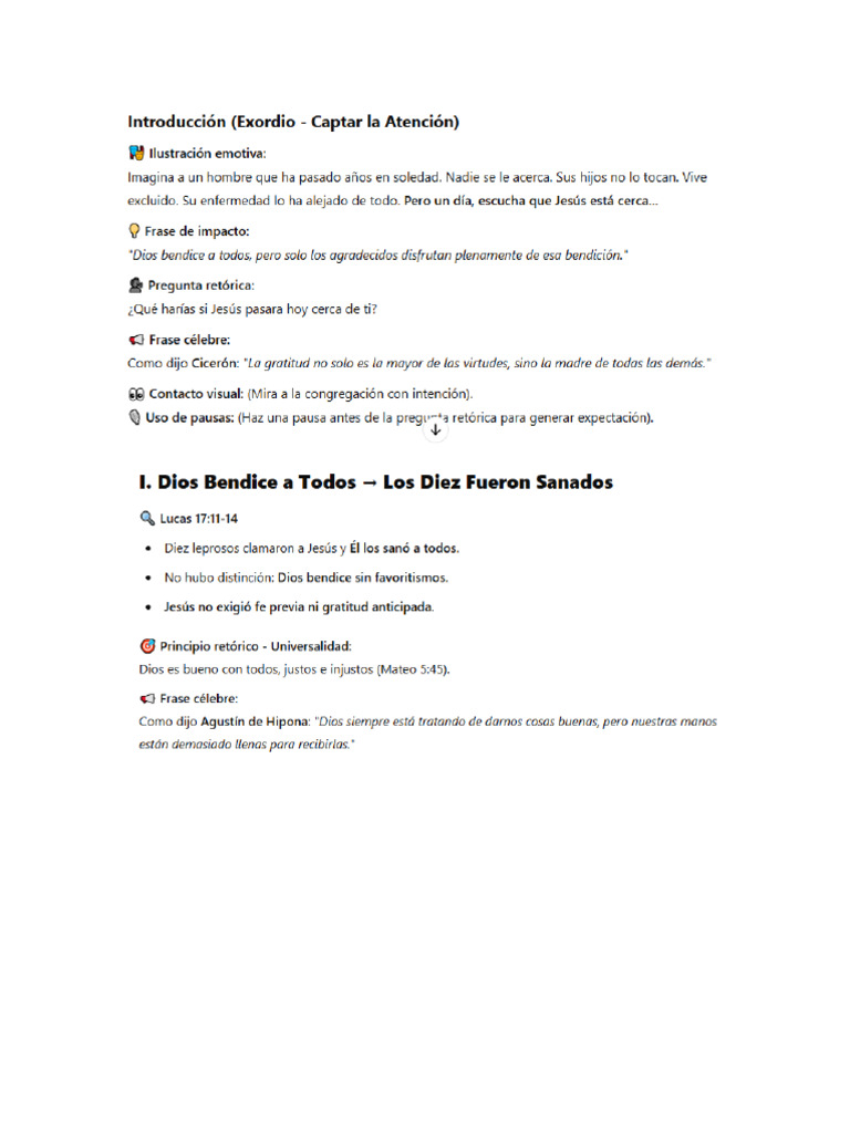 Gratitud Por La Bendicion de Dios | PDF