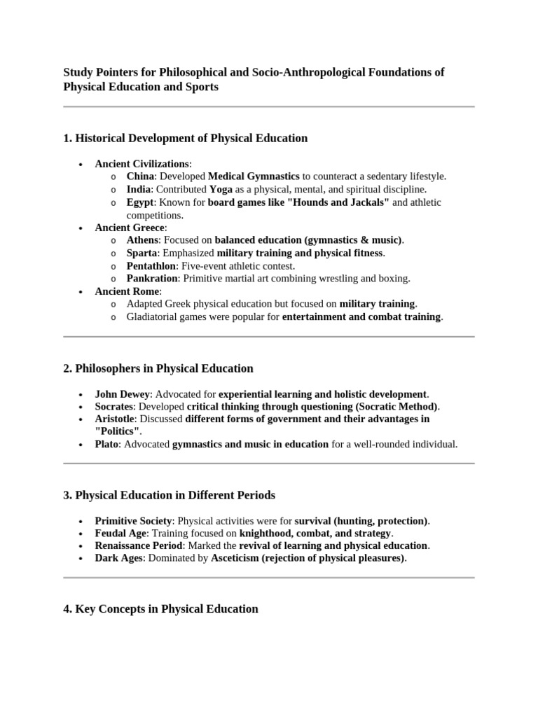 Philosophical Foundations of Physical Education | PDF | Physical ...